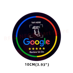 nfc tag 13.56Mhz Programmable Google Review Card NFC station table NFC Google Reviews display bending card standing bracket