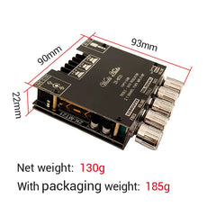 MT21 2.1 Channel Bluetooth 5.0 Audio Amplifier Board 100W Subwoofer 50W*2 L/R Stereo Amp Module Bass Treble Control AUX Input DC12-24V for Home Speaker DIY