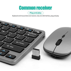 GOOJODOQ KM02™ Wireless Mini Keyboard & Mouse Combo – Bluetooth 5.2 & 2.4G Tri-Mode, 78 Keys, Multi-Device, Rechargeable, Multimedia, Android/Windows/Mac/iOS | FlipStylez LLC®