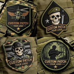 Camouflage Shield Tactical Custom Embroidery Patch Personalized Your Logo Iron On Patches Sew On Badge For Army Clothing Gear