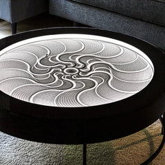 Automatic Sand Art Coffee Table, Magnetic Ball Quicksand Dynamic Art