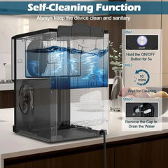Countertop Ice Maker with Self-Cleaning, 56 lbs/Day, 0.63 Gal Tank for Home and Parties