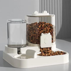 Automatic Feeder Dog Cat Food Bowl with Water Fountain Large Capacity