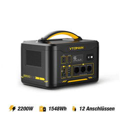 VTOMAN JUMP 2200 / JUMP 1800 Portable Power Station 828/1548Wh LiFeP04 Battery Solar Generator Solar for Home Outdoor Camping