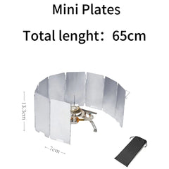 8/10/12/14/16plates Stove Windscreen Aluminum Alloy Stove Wind Shield
