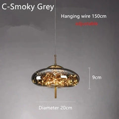 Modern Led Pendant Lamp Glass Ceiling Hanging Lights Fixture Luminaire Chandeliers Lustres Suspension Luminaire Bedroom Decor