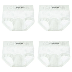 4PCS Women Seamless Panties Transparent Briefs Plus Size Lace Antibacterial Panties
