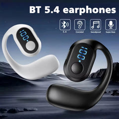 Bluetooth 5.3 Headphone Ear Hook Wireless Earphone LED Display HD Calling Mic Surround Sound Earbud HiFi Stereo Gaming Headset