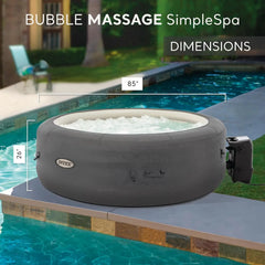 SimpleSpa 6 Person Inflatable Hot Tub, Portable Spa with 140 Jets, Custom