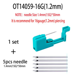Body Piercing Tool Kit Easy to Use Body Piercing Gun Lip Nose Tongue