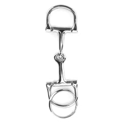 D‑ Snaffle Keychain D‑Shaped Snaffle Keychain  Silver D‑ Zine‑Alloy Horse Snaffle Bits Key