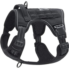 Military Tactical Dog Harness No Pull Large Reflective Straps Durable Vest with Control Handle