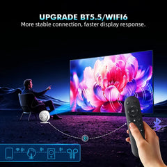 XBJ Smart Touch Screen Portable Projector Support 4K Wifi 6 Bluetooth Auto Focus Compatible with Phone/ TVStick/pc/IndoorOutdoor