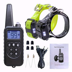 H880 Black Remote Dog Training Collar, For 1/2/3 Dogs, Shock, vibration and beep Function, Rechargeable and Waterproof
