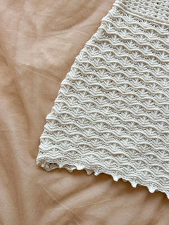 Women's V-Neck Strapless Dress, Hollow Out, Wooden Bead, Slim Fit, Gradient Color, Knitted, Sexy, Vacation Wear