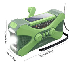 Emergency Radio Solar Hand Crank NOAA Weather Radio 10000mAh Power Bank Portable AM FM Radio Survival Camping Gear Emergency Phone Charger With Dual Speaker Stereo 4-In-1 Multi-function Survival Kit For Home Outdoor Emergency