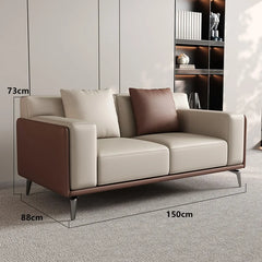 Office Sofa Simple Modern Business Leisure Reception Room Meeting Area Three-person Office Sofa Coffee Table Combination