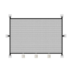Portable Retractable Pet Barrier Fences Folding Anti-Escape Pet Safety Gate Mesh with Hooks Dog Isolation Gate Hallways