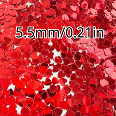 600/1000/2000 Pieces of 0.55 cm Rose Red Heart Shaped Paper Flower - Rose Red Color Perfect for Valentine's Day, Wedding, Birth
