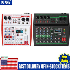 NXG MW Series 4/6CH Audio Mixer, 99 DSP Effects, Bluetooth 5.0, USB Audio Interface, for Live Stream, Karaoke, Recording & Podcast, Factory Direct | Clearance Sale