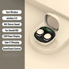 Bluetooth 5.3 Sleeping Earbuds Wireless Mini Headphones For Work TWS Earphone Stereo Hidden Headsets with Mic HD Call Waterproof