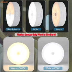 Motion Sensor Light Rechargeable Sensing In Dark Light Sensitivity USB LED Night Light Portable Wireless Magnetic Cabinet Lamp