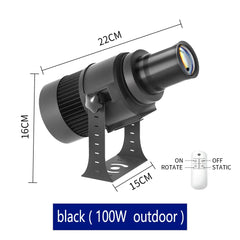 Custom Led HD Gobo Logo Projector Indoor Outdoor Ip67 Waterproof Rotating Advertising Image Projection Light For Floor Wedding