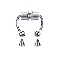 1/4pcs Women Fake Piercing Nose Ring Hoop Septum Piercing Nose Clip