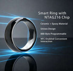 NFC Full Ceramic Smart Ring Compatible with NFC 216 Enabled Phones and Devices Programmable for Bussiness Access control tag