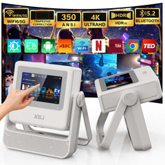 XBJ A5Pro Smart Doule Touchscreen Projector 1080P HD Proyector with WiFi , Auto Keystone Correction,Home Theater outdoor cinema