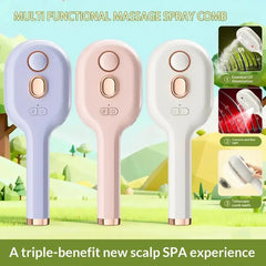 Electric Steam Spray Hair Brush USB-C Rechargeable Wet Hair Straightener Comb, Smooth Styling Anti-Frizz Tool