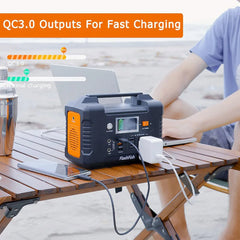 FlashFish E200 151Wh Portable Power Station 200W Pure Sine Wave Solar Generator, 40800mAh Battery Backup with AC/DC/USB Outputs, 7 Devices Charging, for Camping, Travel, Emergency, Outdoor Use