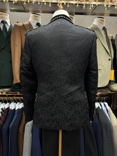 New Arrival Luxurious Men's Suit Set 3 Pieces Banquet Party Wear Handsome Elegant Shawl Lapel Tuxedo For Men Dancing Wear