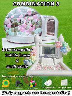 Aesthetic Clear Inflatable Balloon House Modern White Bubble House for Wedding Backdrop Baby Shower Party Event Decor