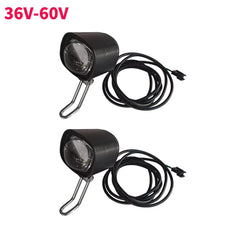 Ebike E-Bike 36V 48V 60V 80V Electric Bicycle Light with Horn Waterproof Scooters Motorcycle Headlight Horn Set Front Headlight