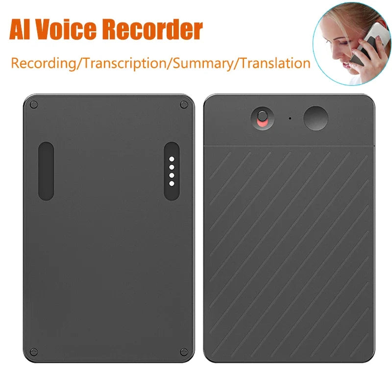 AI Voice Recorder Transcribe & Summarization with ChatGPT Audio Recorder AI Notetaking Device for Lecture Meeting Call Interview