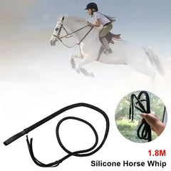 1Pcs Paddles Horse Whip With Handle Leather Equestrian Training Pointer 1.8m Portable Racing Riding Crop for Horse Training