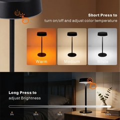 HPH Solar Table Lamp Rechargeable Waterproof Desk Lamp Bedside Lamp for Outdoor Camping Garden Terrace Portable Desk Lamps