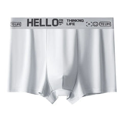 Men's Mid-Waist Thin Briefs Breathable Comfortable Large Size Sports Boxer Shorts Youth Flat Briefs Underwear Polyester Fiber