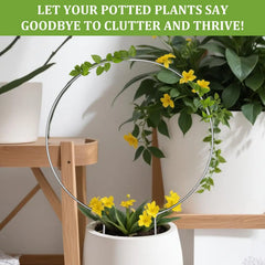 Round transparent acrylic plant stand, suitable for indoor and outdoor use, suitable for small climbing plants, etc.