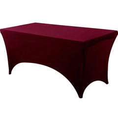 Spandex Tablecloth Tight Fitted Washable and Wrinkle Resistant Stretch Rectangular Patio Table Cover for Event Wedding Parties