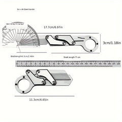1pc, Multifunctional Folding Knife, Stainless Steel Pocket Knife, Creative Deformation Knife, Outdoor Survival Knife