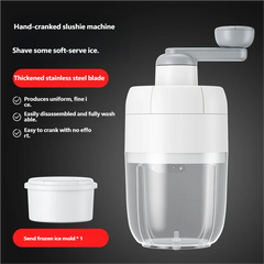 Shaved Ice Machine Mini Ice Crusher Hand Operated Shaved Ice Milkshake Maker Household Portable Small Hail Machine Kitchen Tool