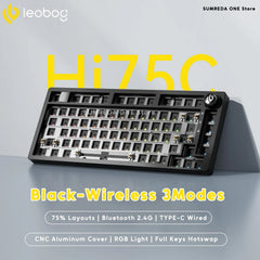 Leobog Hi75C Pro Aluminum Wireless Mechanical Keyboard | Tri-Mode 2.4G Bluetooth Wired | 81-Key Hot-Swap RGB Gaming Keyboard