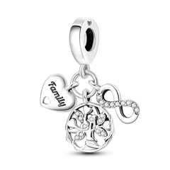 Charms Bead 925 Sterling Silver Pink Butterfly Luminous Firefly Dangle