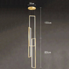 Modern ring stairs led lights pendant light lamps for living room led Chandeliers for dining room hanging light indoor lighting