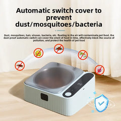The latest smart cat bowl automatic induction opening lid ABS dustproof, insect-proof and moisture-proof pet products