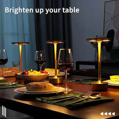 Wireless Table Lamp for Bedroom USB Rechargeable Touch Lamp Candle Creative Lamps Room Decoration Desk Lamp