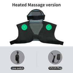 Heated Shawl Vest with Vibration Massager Adjustable Fit for Muscle Pain Relief Shoulder Neck Joint Warmth Recovery