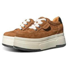 Fujin Hidden Heel Shoes High Platform shoes 9cm 3 inch comfortable sneakers for women Vulcanized Shoes Chunky Wedge Casual Shoes